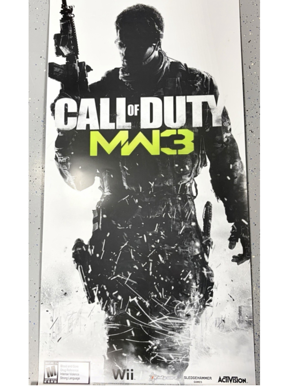 Call of Duty MW3 Wii PVC Store Promo Poster Activision 28x58